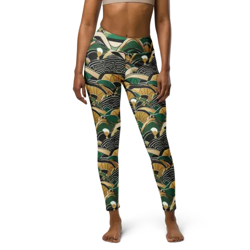 Midnight Parasol on a Yoga Leggings