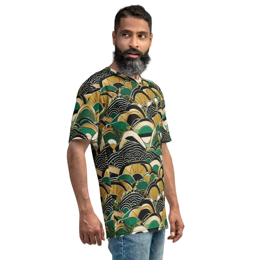 Midnight Parasol on Men's Crew Neck T-Shirt — Right