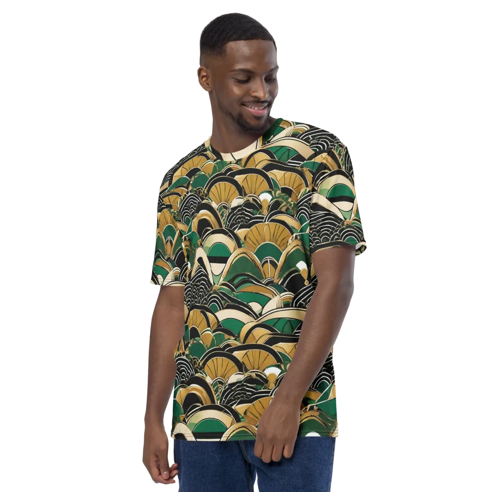 Midnight Parasol on Men's Crew Neck T-Shirt — Left