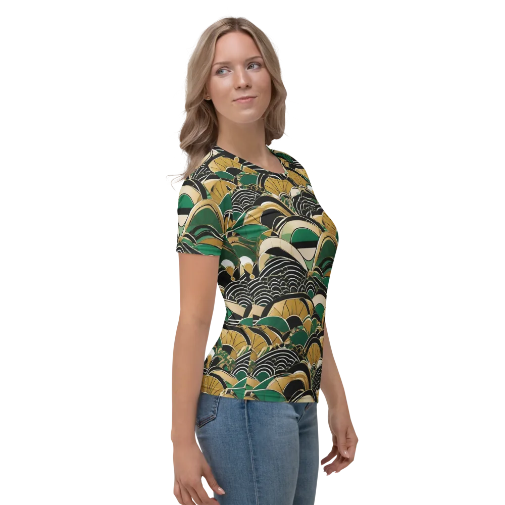 Midnight Parasol on Women's Crew Neck T-Shirt — Right