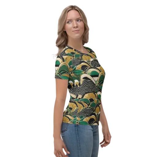 Midnight Parasol on a Women's Crew Neck T-Shirt