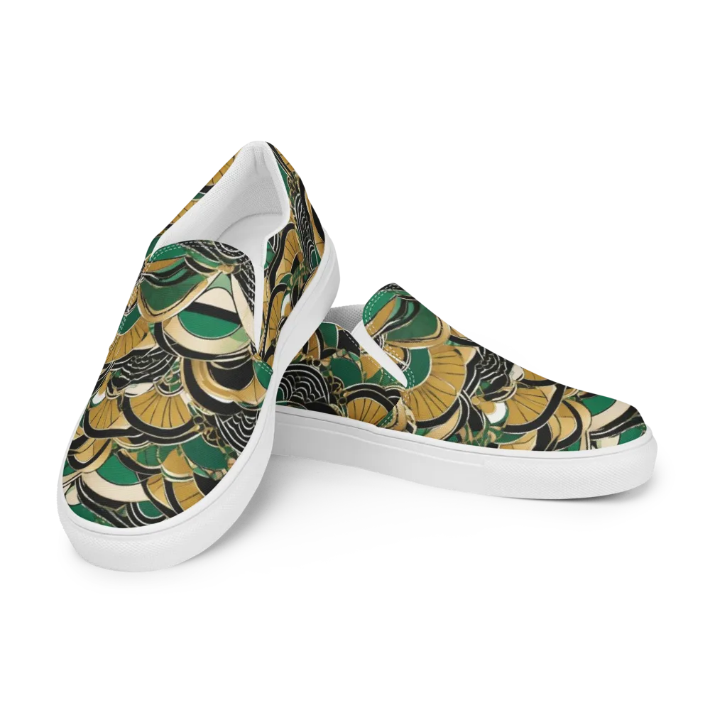 Midnight Parasol on Men's Slip-On Canvas Shoes — Left Front