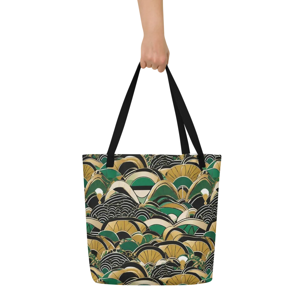 Midnight Parasol on Large Tote Bag W/ Pocket — Front