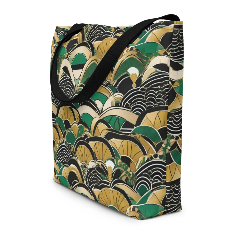 Midnight Parasol on Large Tote Bag W/ Pocket — Front