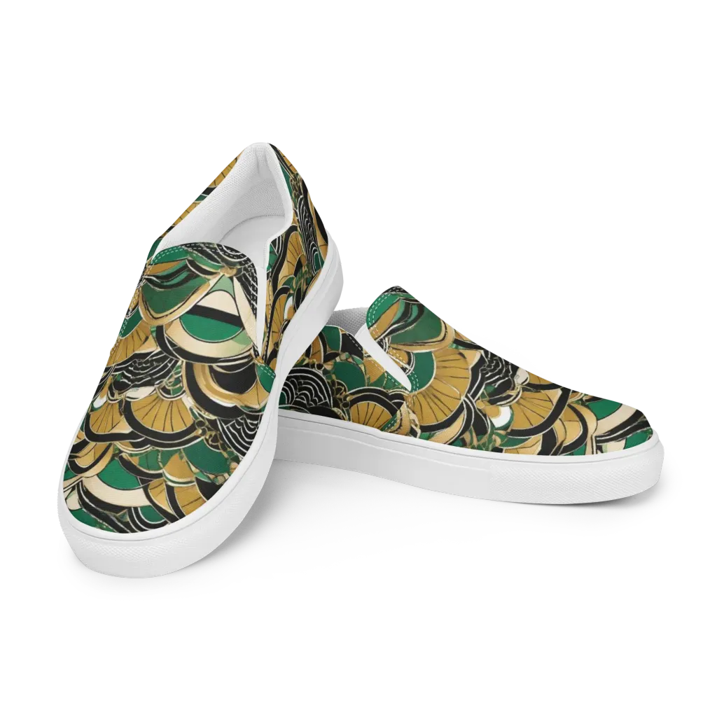 Midnight Parasol on Women's Slip-On Canvas Shoes — Left Front