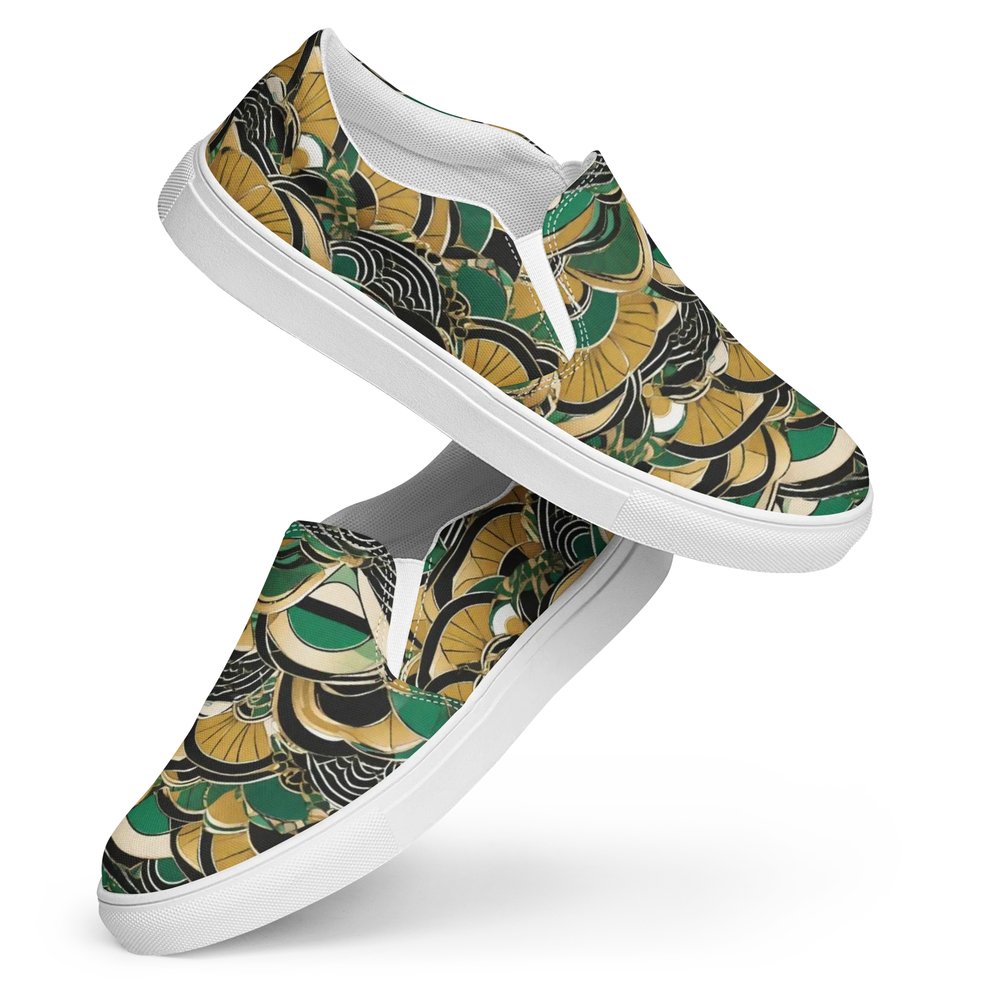 Midnight Parasol on Women's Slip-On Canvas Shoes — Front