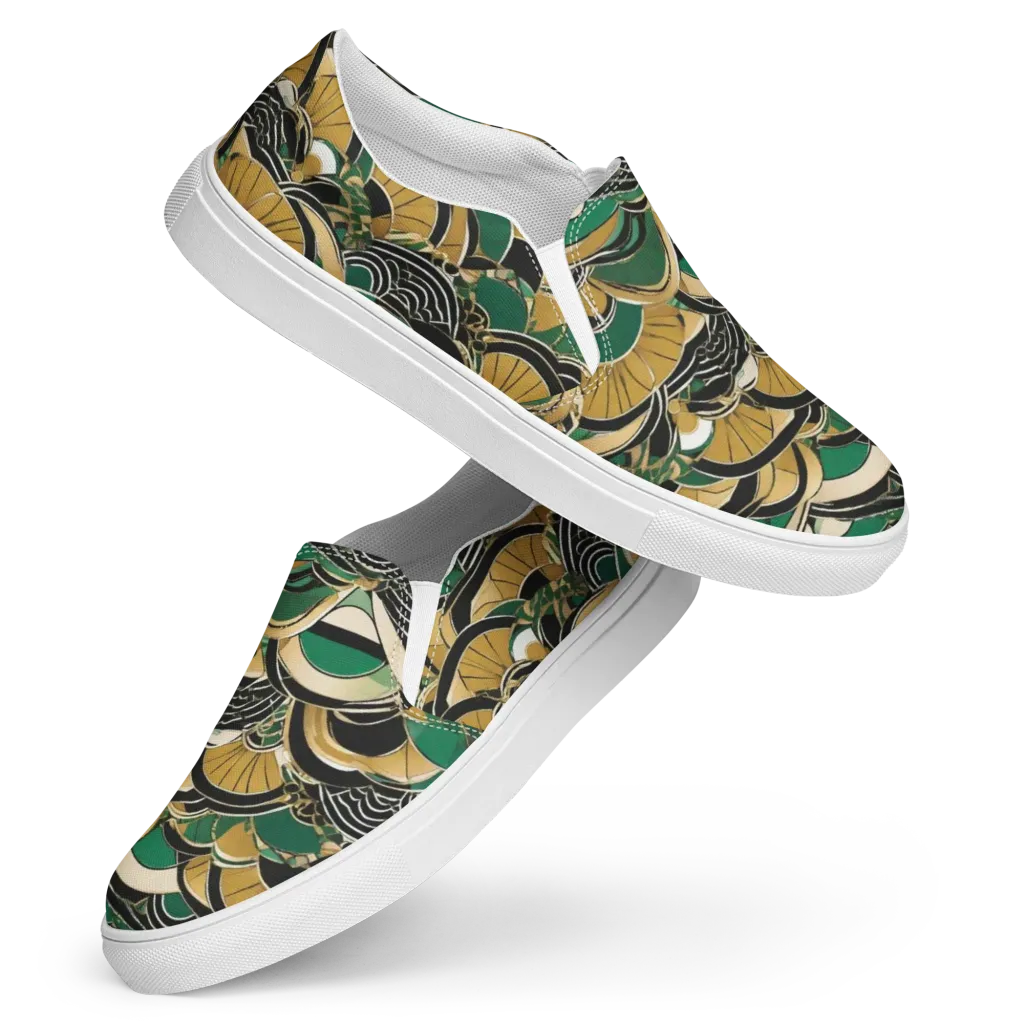 Midnight Parasol on Women's Slip-On Canvas Shoes — Front