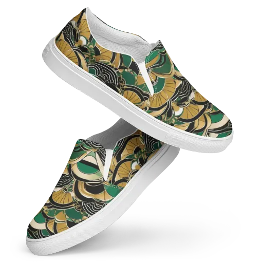 Midnight Parasol on a Women's Slip-On Canvas Shoes