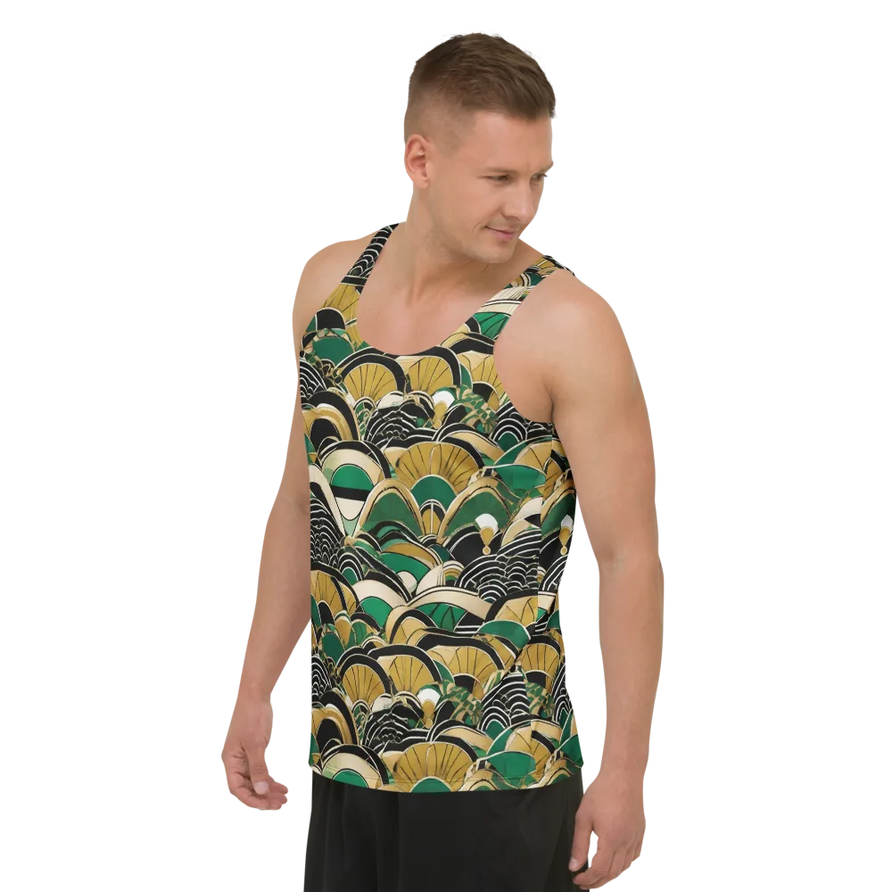 Midnight Parasol on Men's Tank Top — Left Front