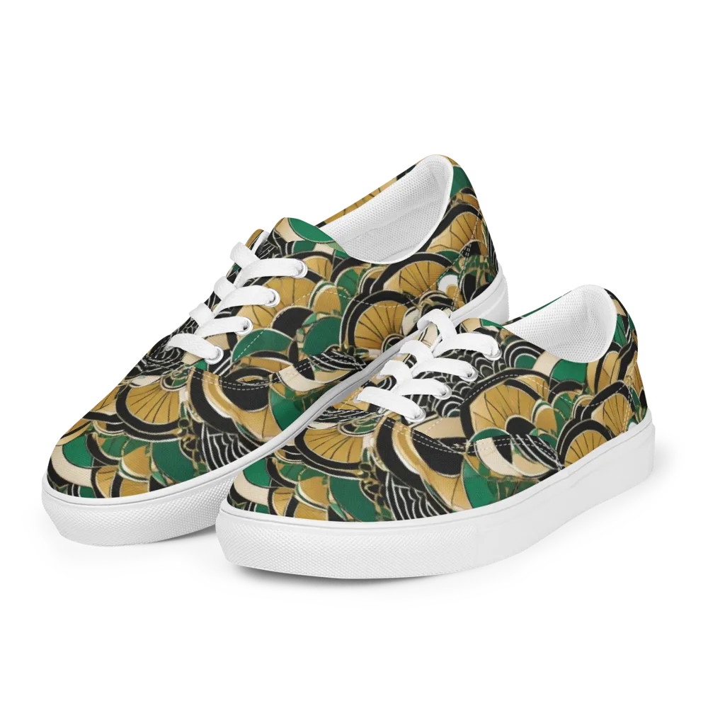 Midnight Parasol on Men's Lace-Up Canvas Shoes — Left Front