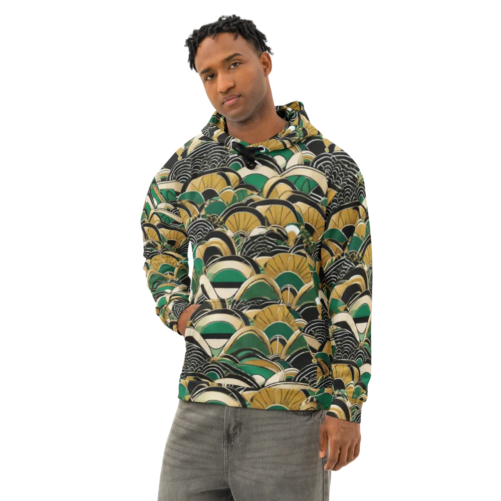 Midnight Parasol on Cotton Hoodie — Left Front