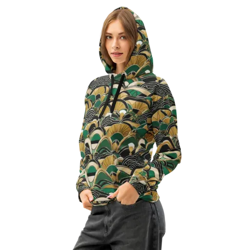 Midnight Parasol on a Cotton Hoodie