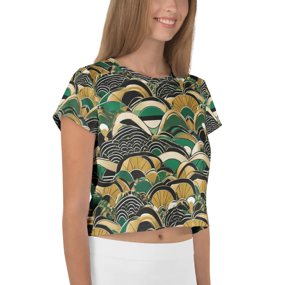 Midnight Parasol on Crop Tee — Right