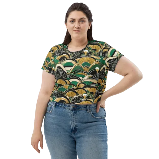 Midnight Parasol on a Crop Tee