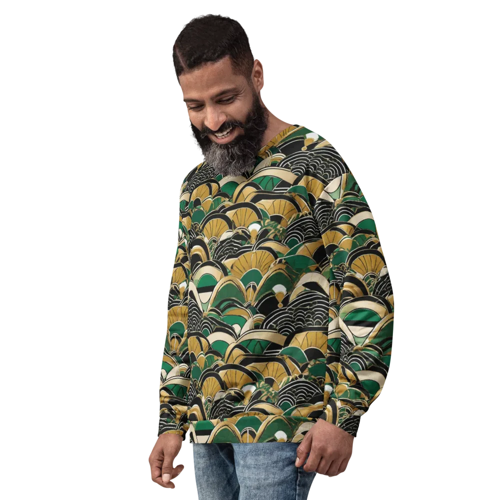 Midnight Parasol on Sweatshirt — Left Front
