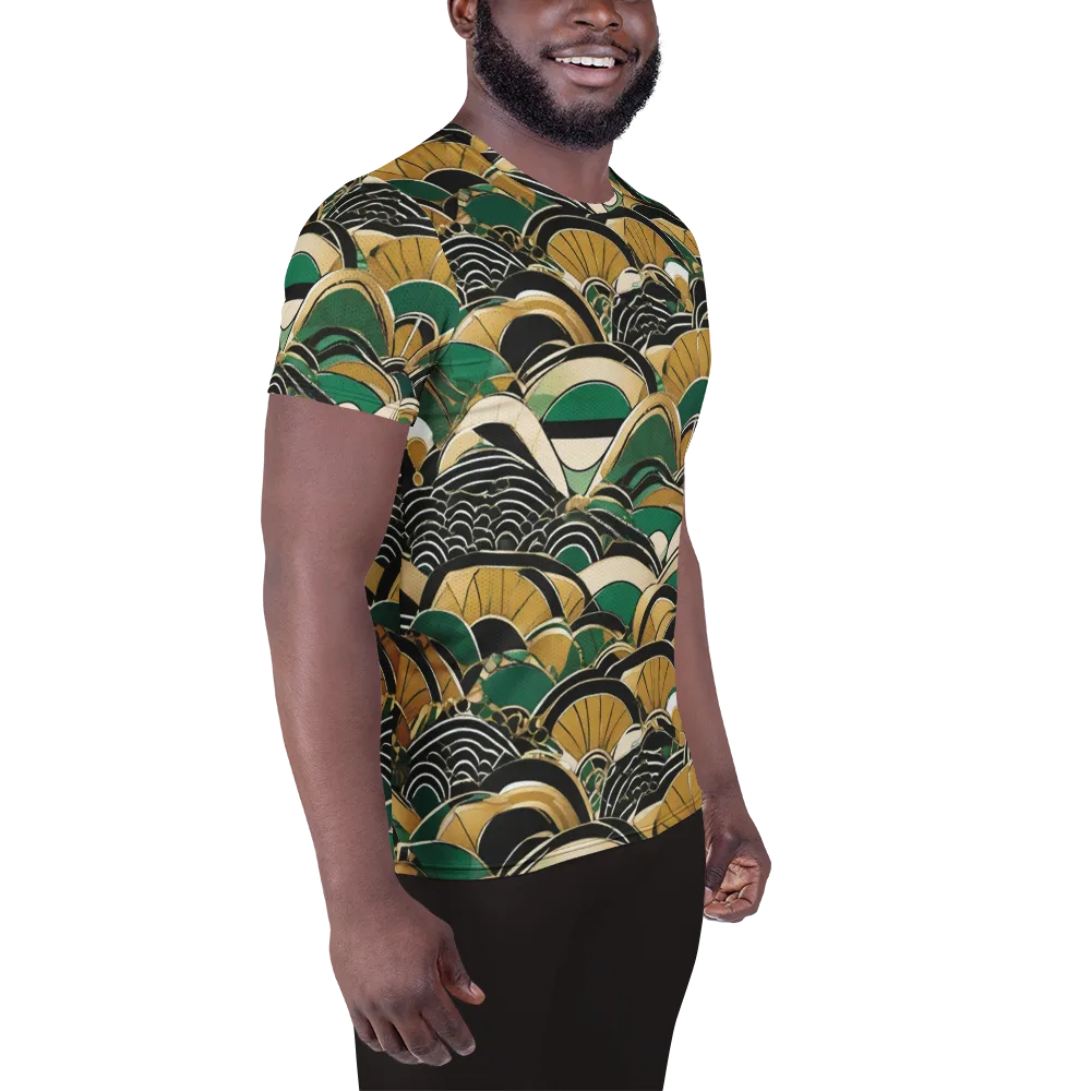 Midnight Parasol on Men's Athletic T-Shirt — Right