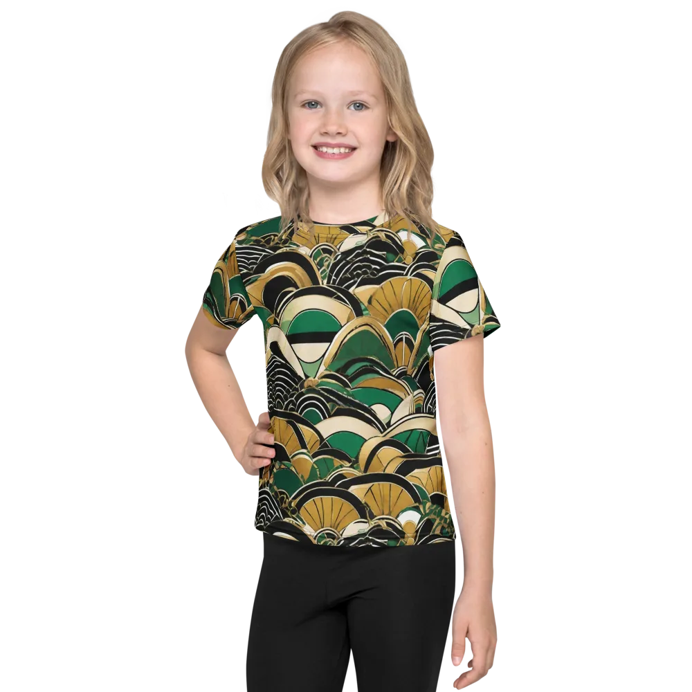 Midnight Parasol on Kids Crew Neck T-Shirt — Front