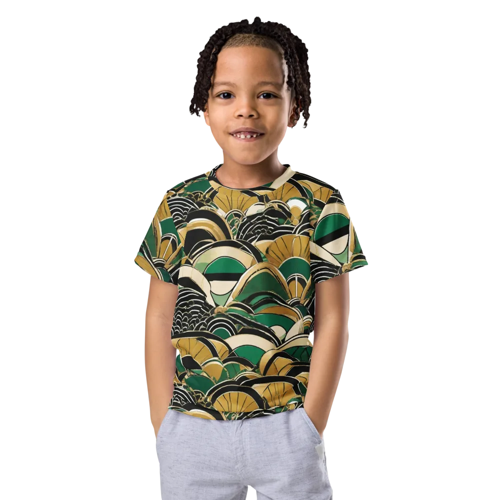 Midnight Parasol on Kids Crew Neck T-Shirt — Front