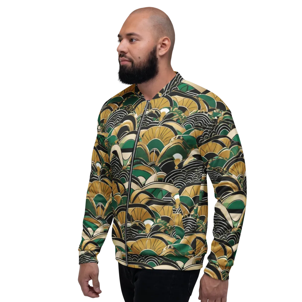 Midnight Parasol on Bomber Jacket — Left