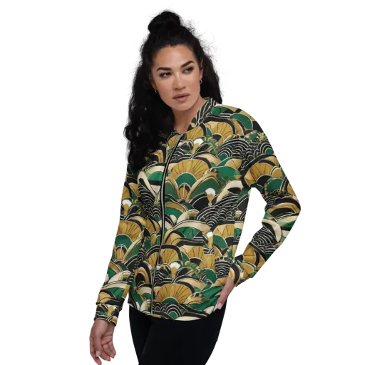 Midnight Parasol on a Bomber Jacket