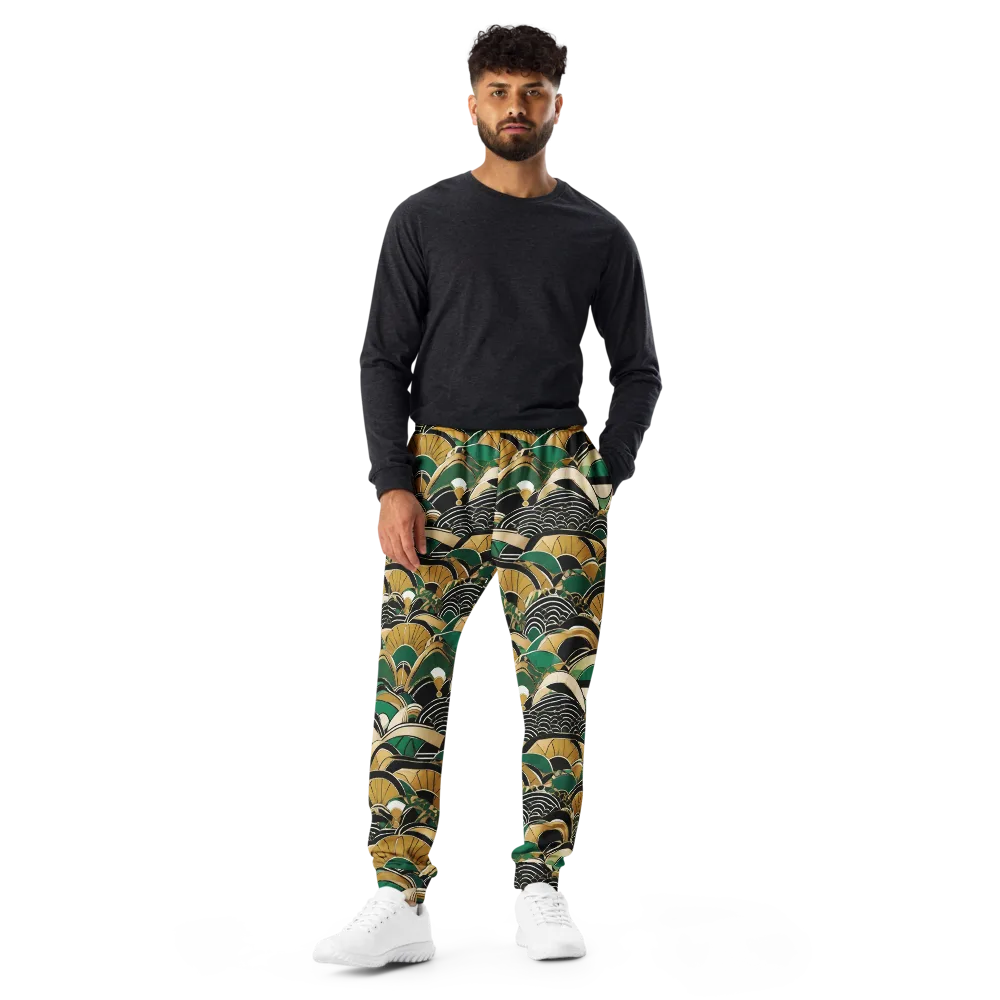 Midnight Parasol on Men's Joggers — Front