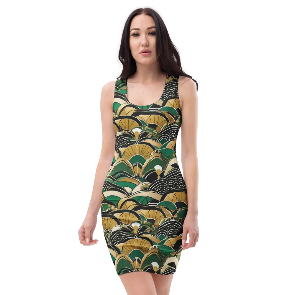 Midnight Parasol on Bodycon Dress — Front