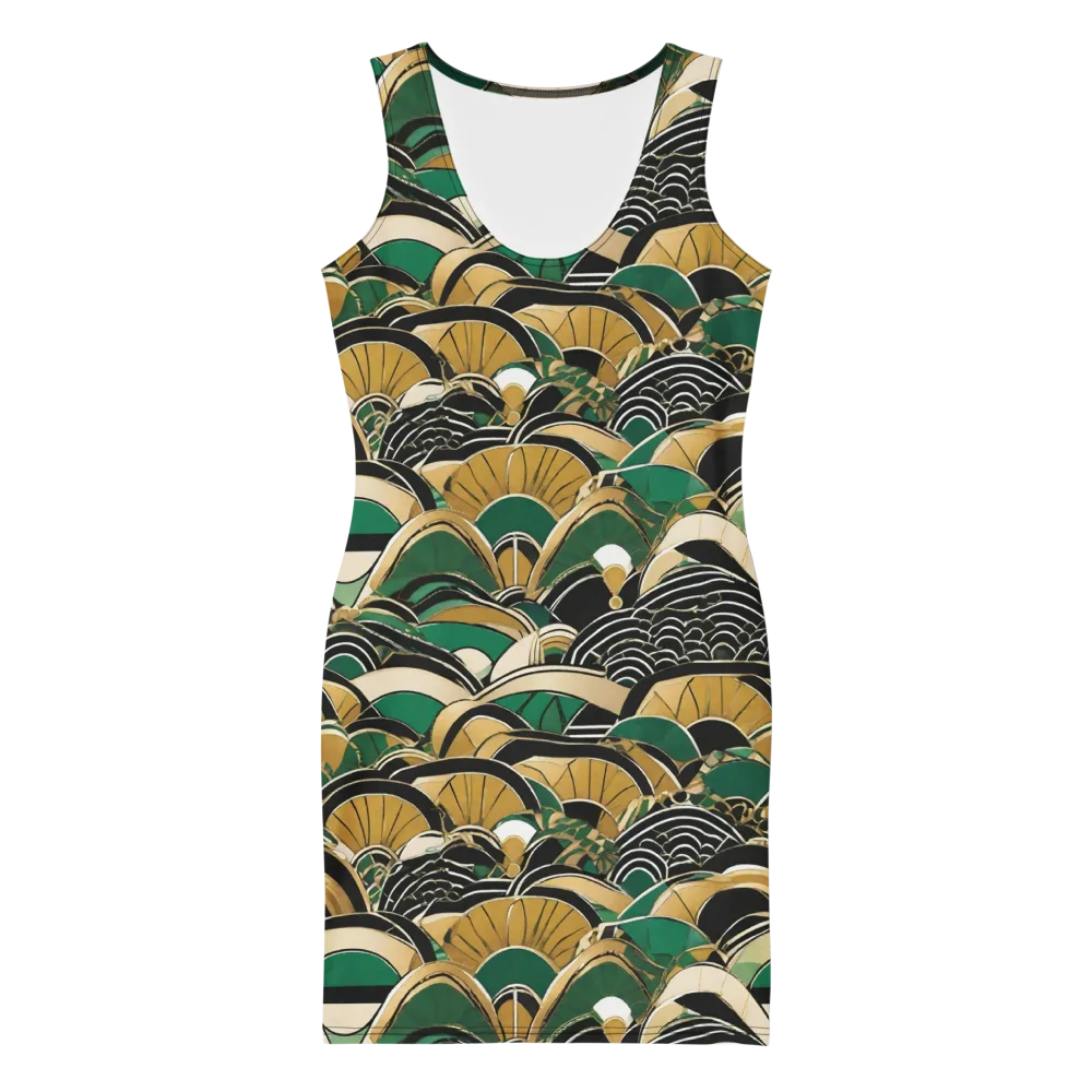 Midnight Parasol on Bodycon Dress — Front