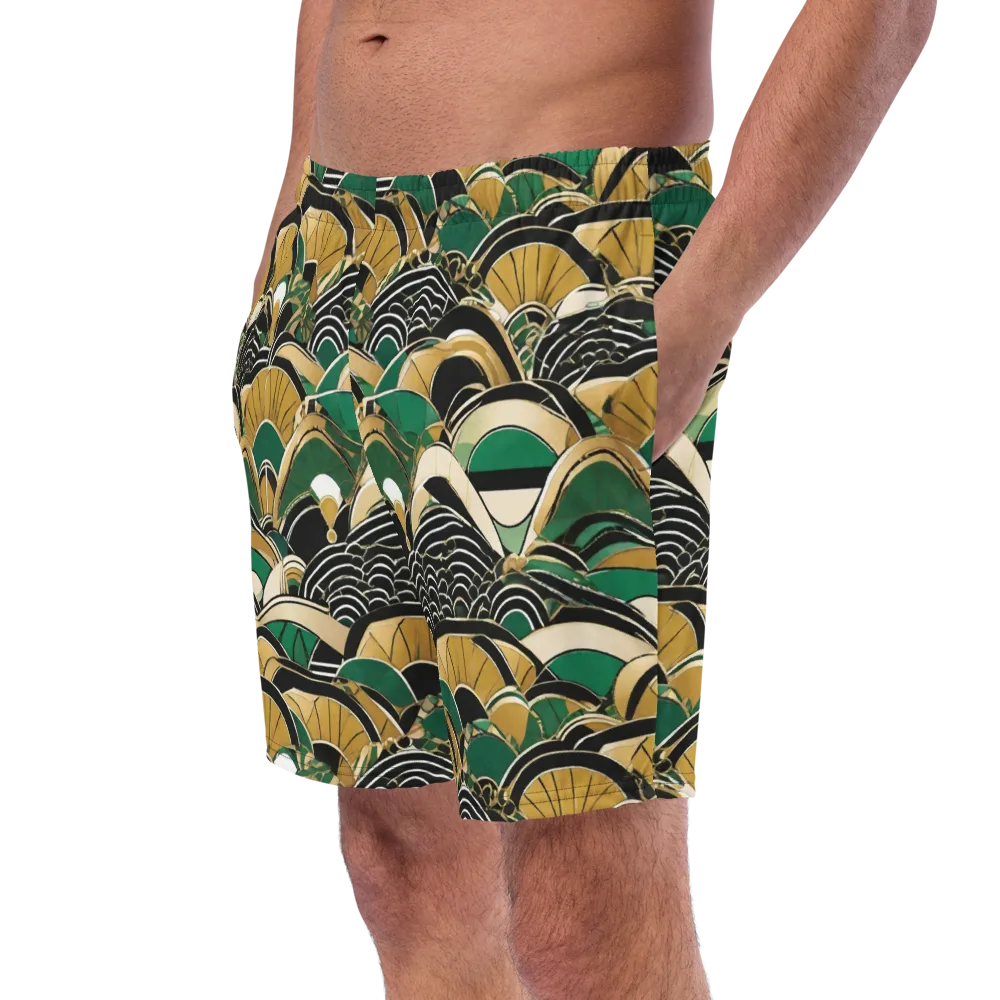 Midnight Parasol on Swim Trunks — Left Front