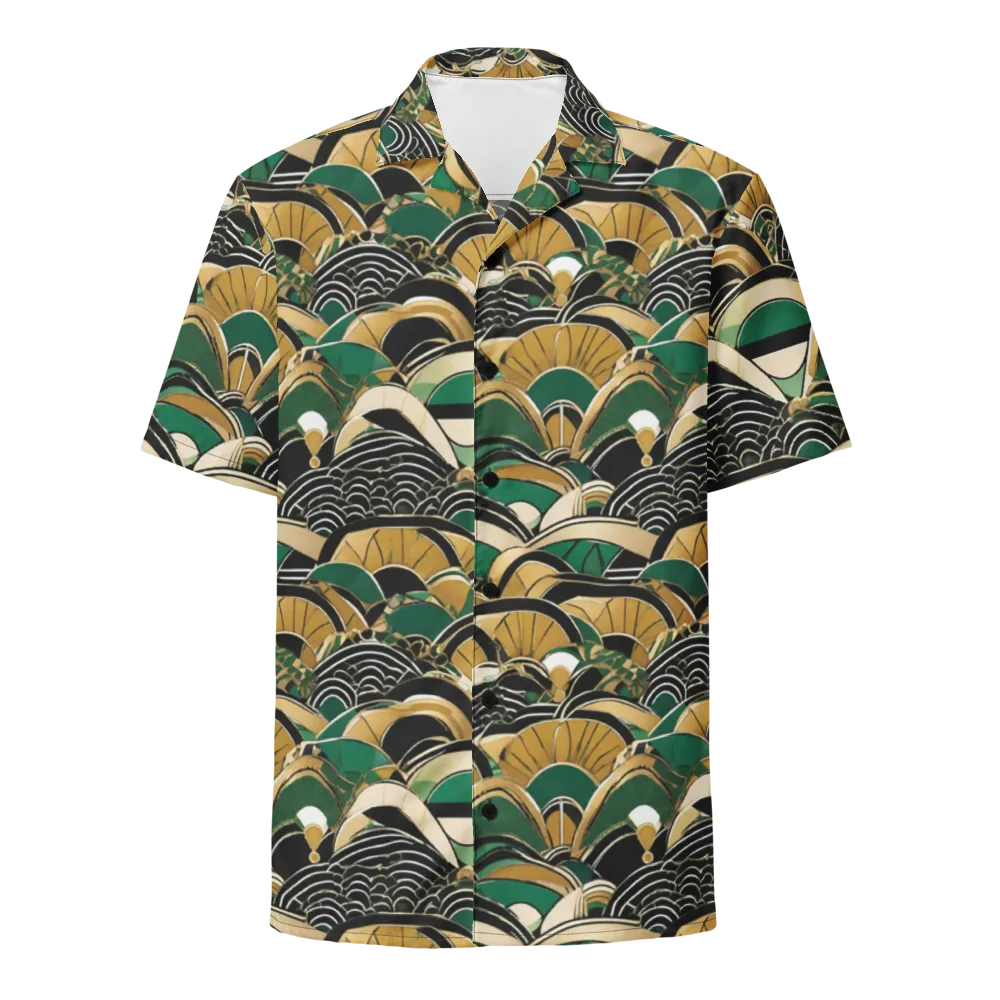 Midnight Parasol on Button Shirt — Front