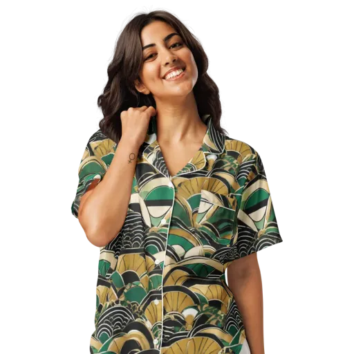 Midnight Parasol on a Women's Short Sleeve Pajama Top