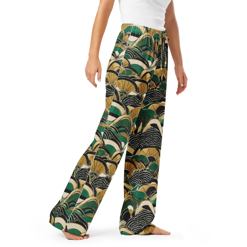 Midnight Parasol on Women's Pajama Pants — Right Front