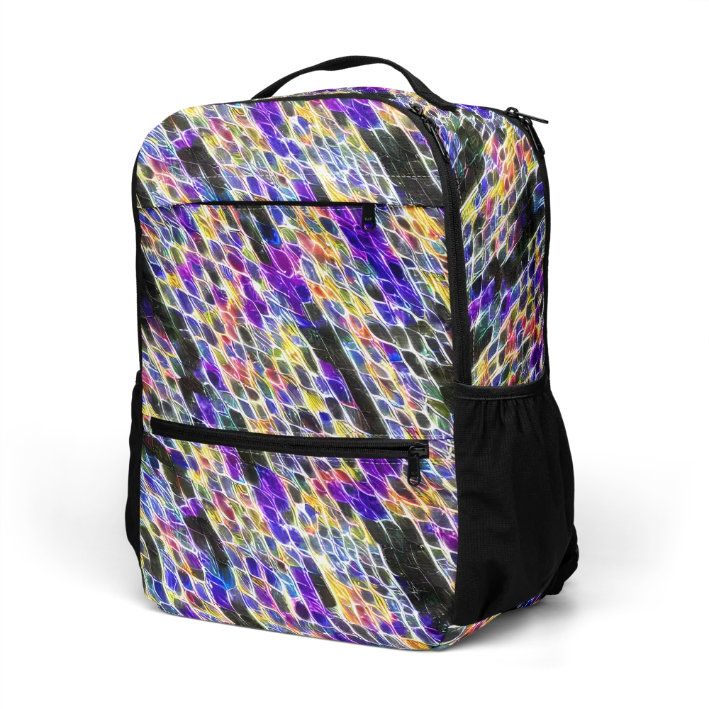 Violet Shatter on Utility Backpack — Left Front