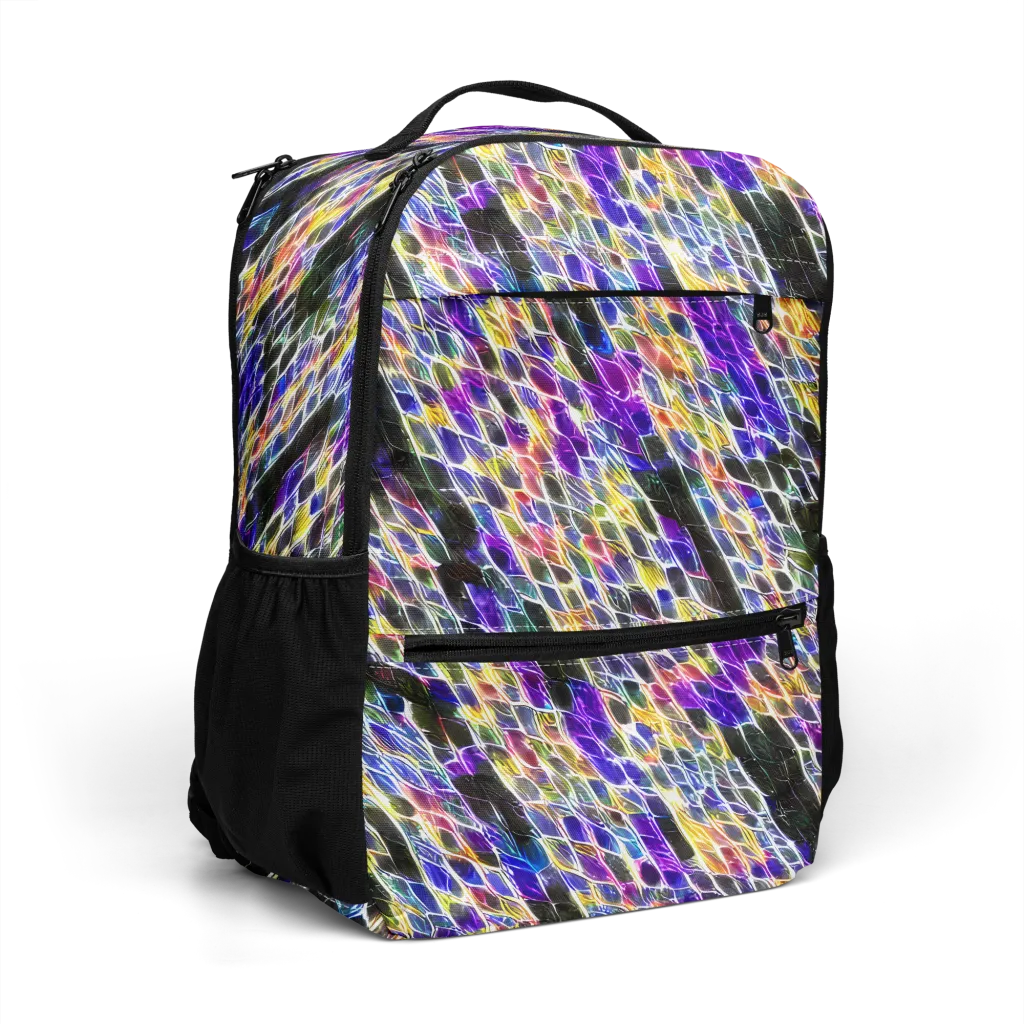 Violet Shatter on Utility Backpack — Right Front