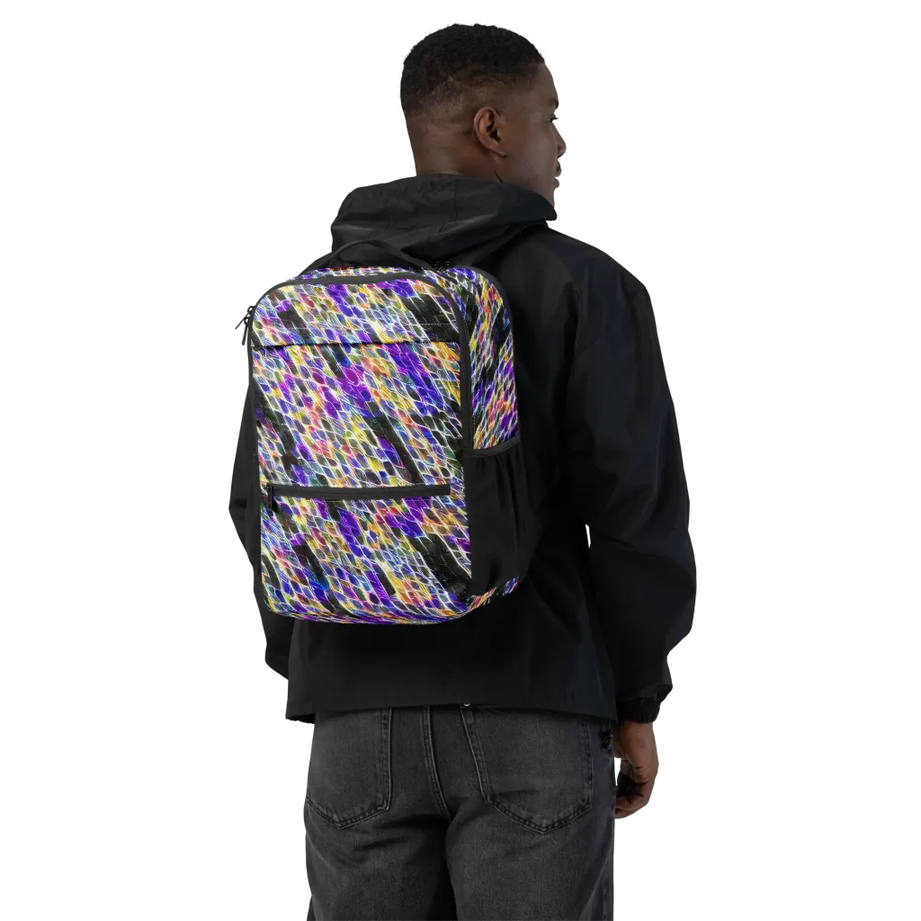 Violet Shatter on Utility Backpack — Back