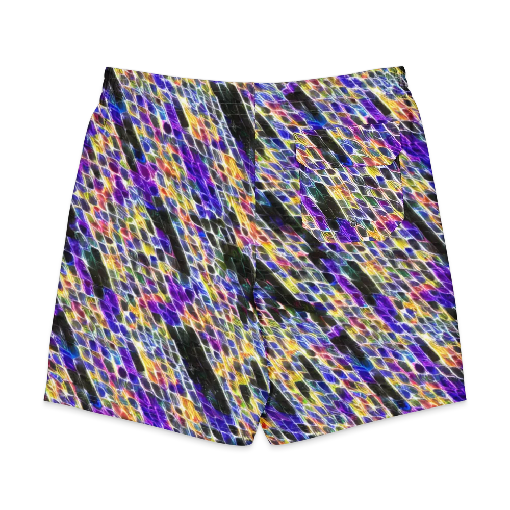 Violet Shatter on Men's Board Shorts — Back