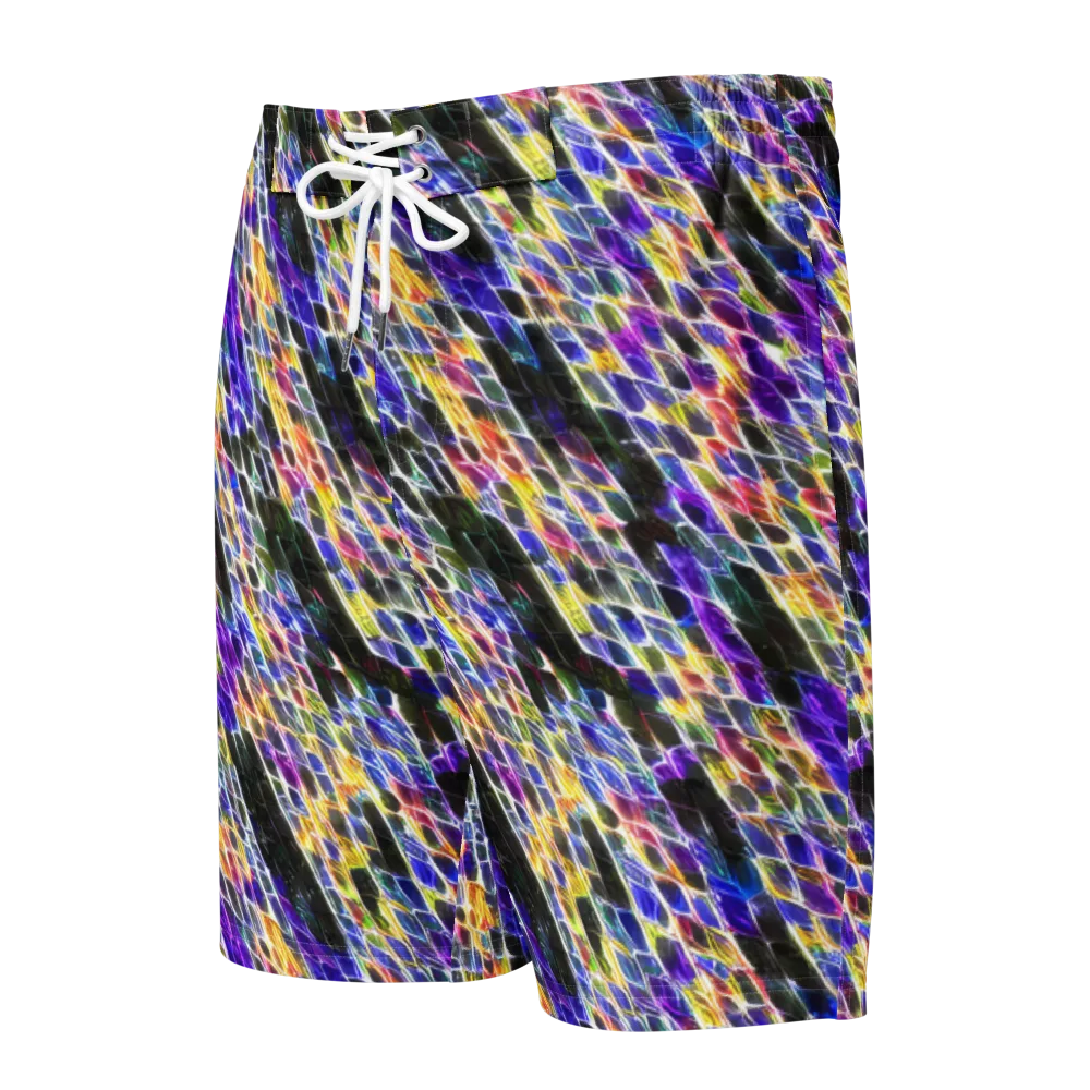 Violet Shatter on Men's Board Shorts — Front