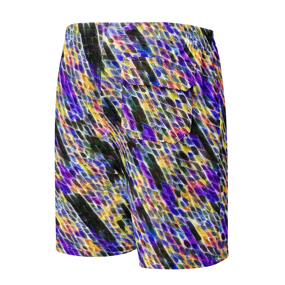 Violet Shatter on Men's Board Shorts — Back