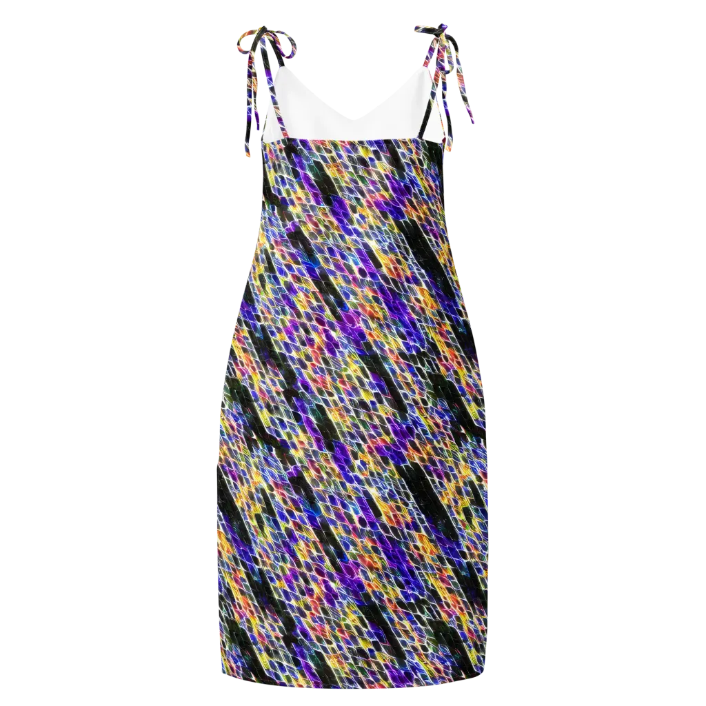 Violet Shatter on Slip Dress — Back