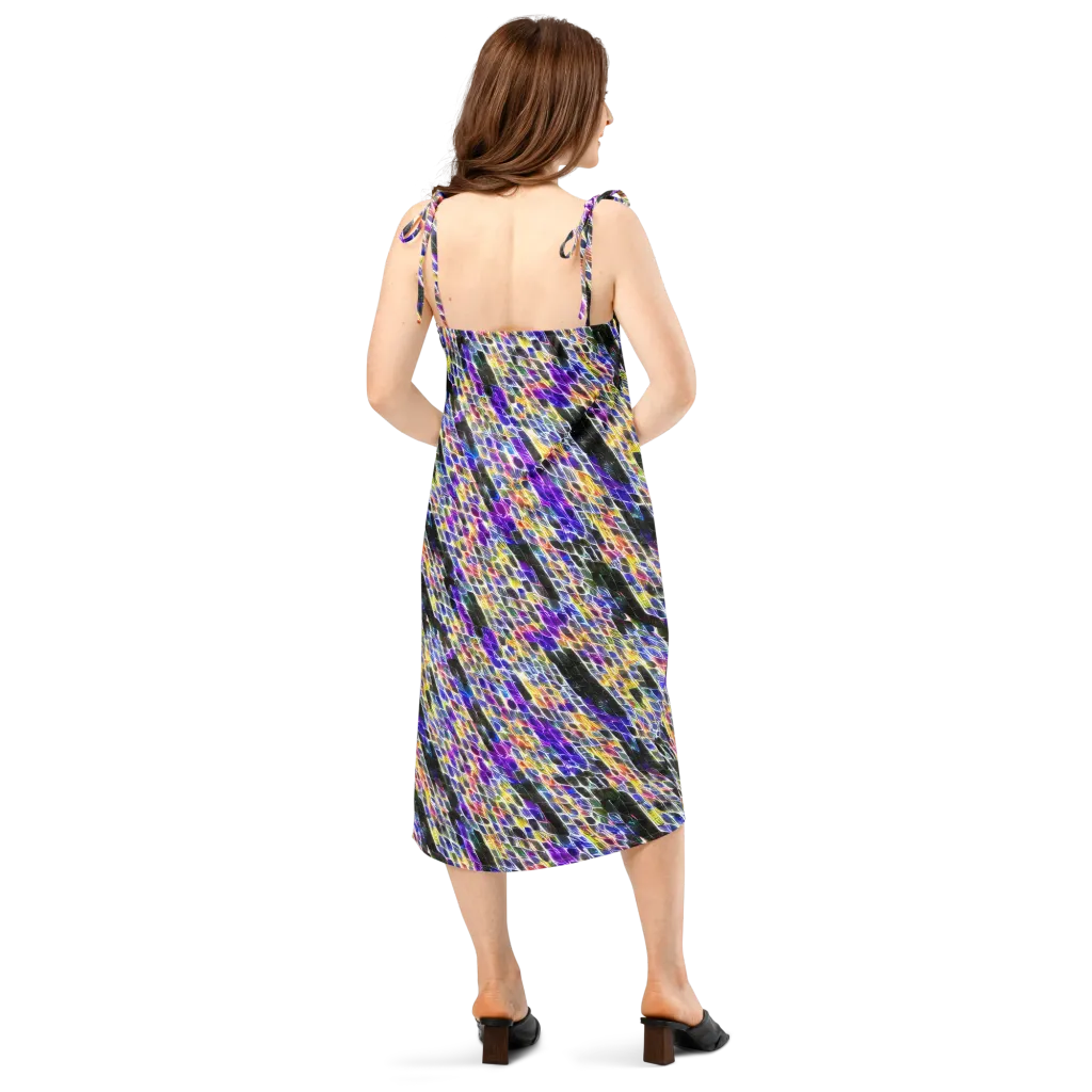 Violet Shatter on Slip Dress — Back