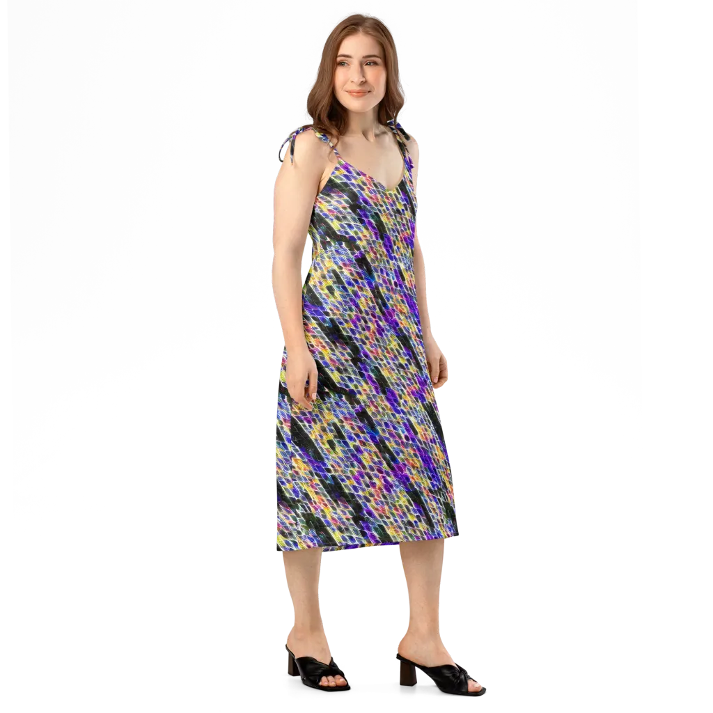 Violet Shatter on Slip Dress — Right Front