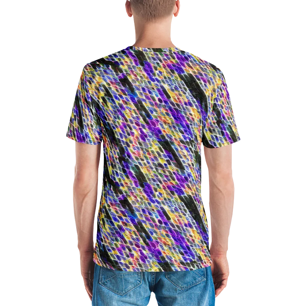 Violet Shatter on Men's Crew Neck T-Shirt — Back