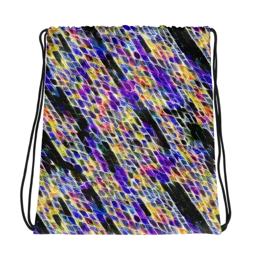 Violet Shatter on a Drawstring Bag