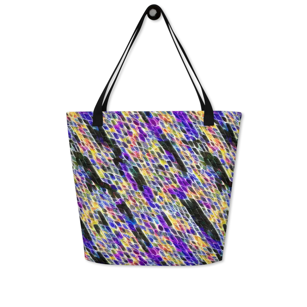 Violet Shatter on Large Tote Bag W/ Pocket — Front