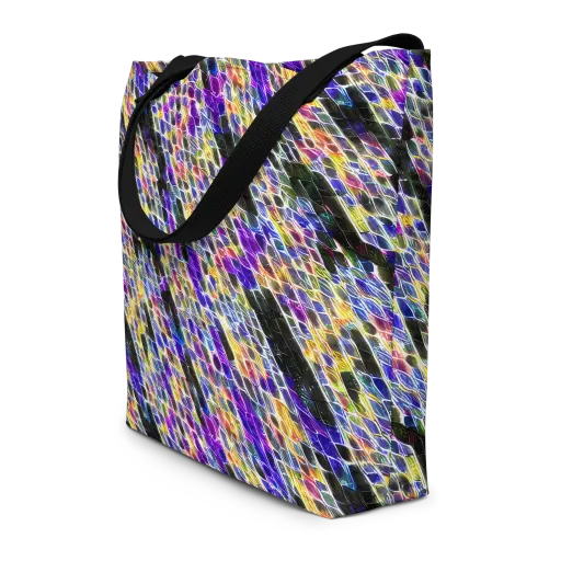 Violet Shatter on a Large Tote Bag W/ Pocket