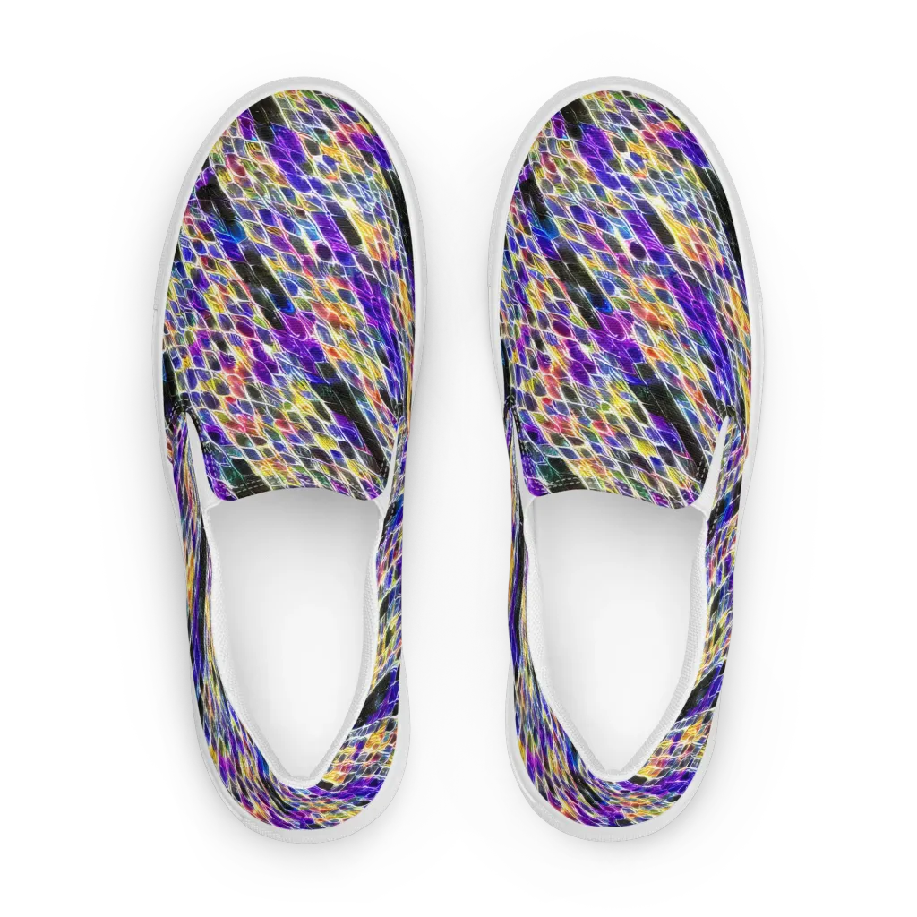 Violet Shatter on Women's Slip-On Canvas Shoes — Front