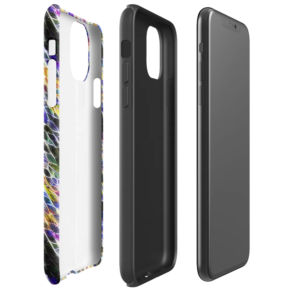Violet Shatter on Tough Case for iPhone® — Right