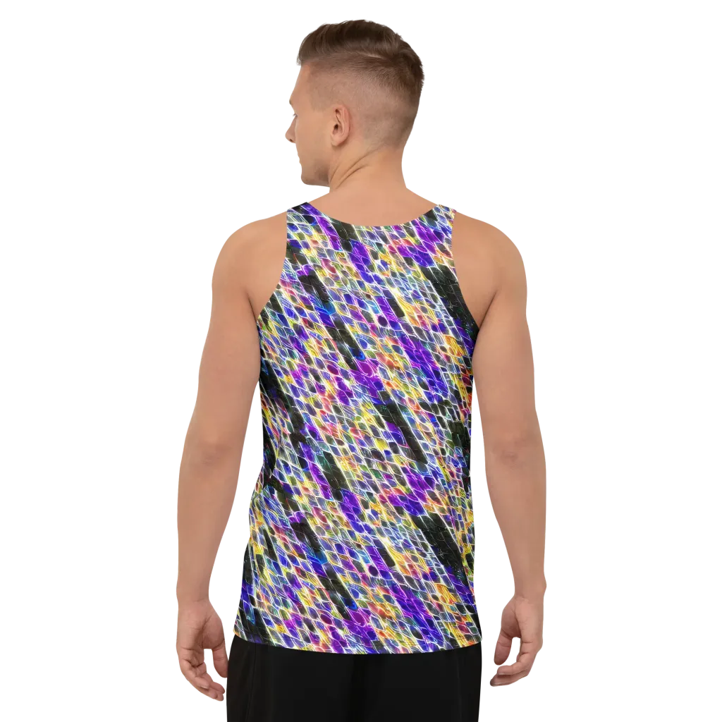 Violet Shatter on Men's Tank Top — Back