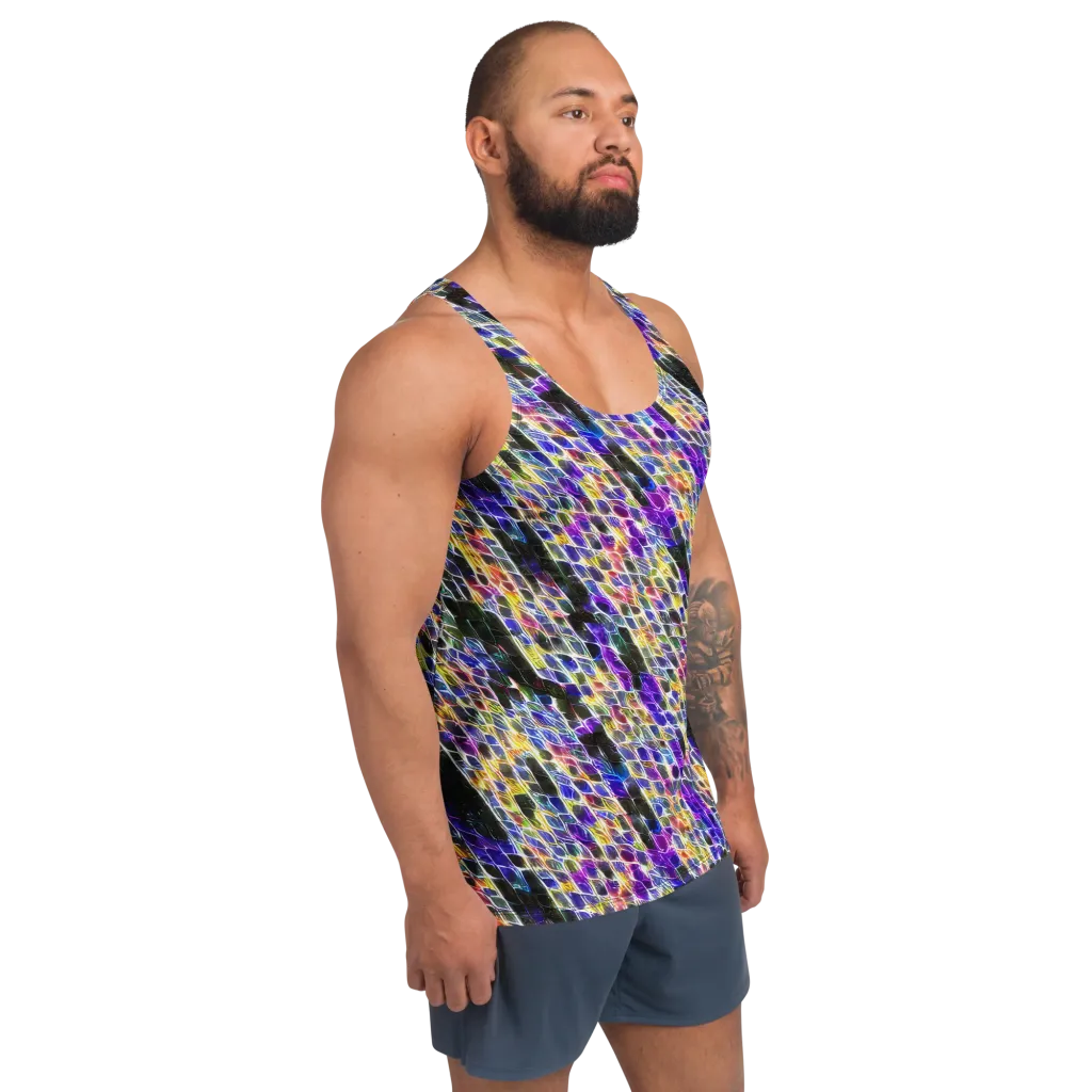 Violet Shatter on Men's Tank Top — Right Front