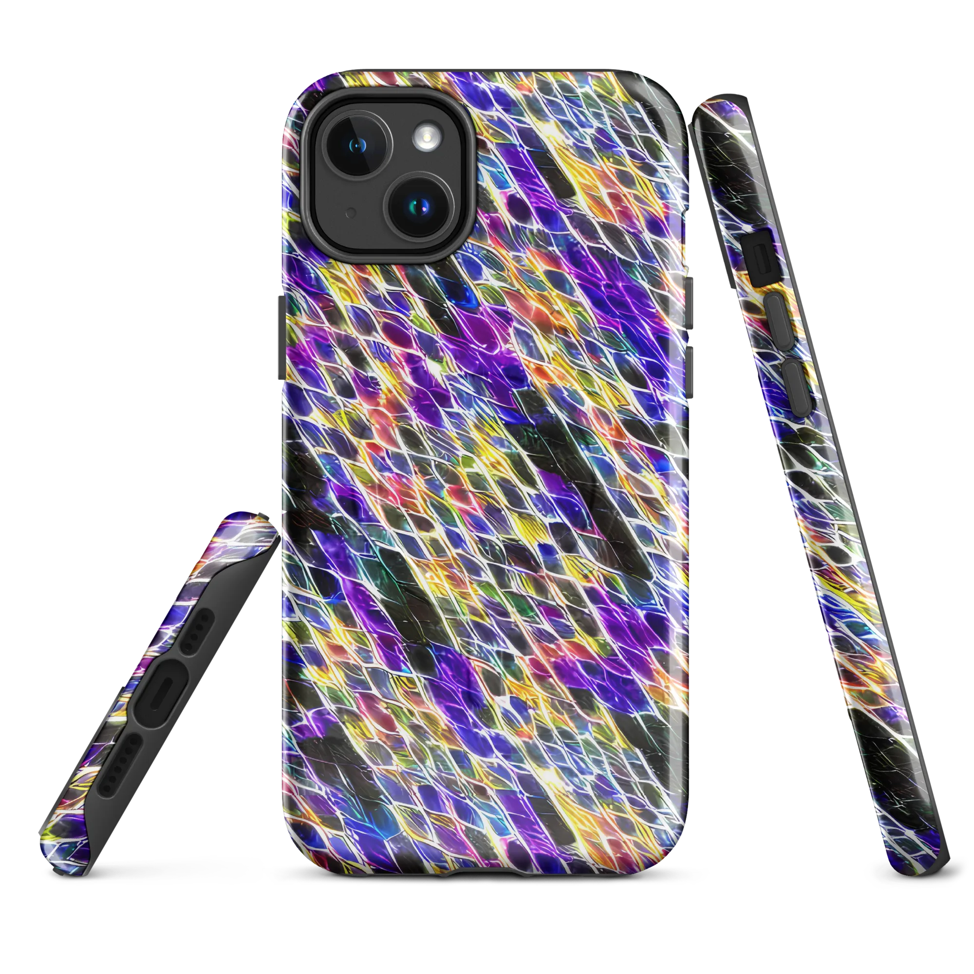 Violet Shatter on MagSafe Tough Case for iPhone® — Front