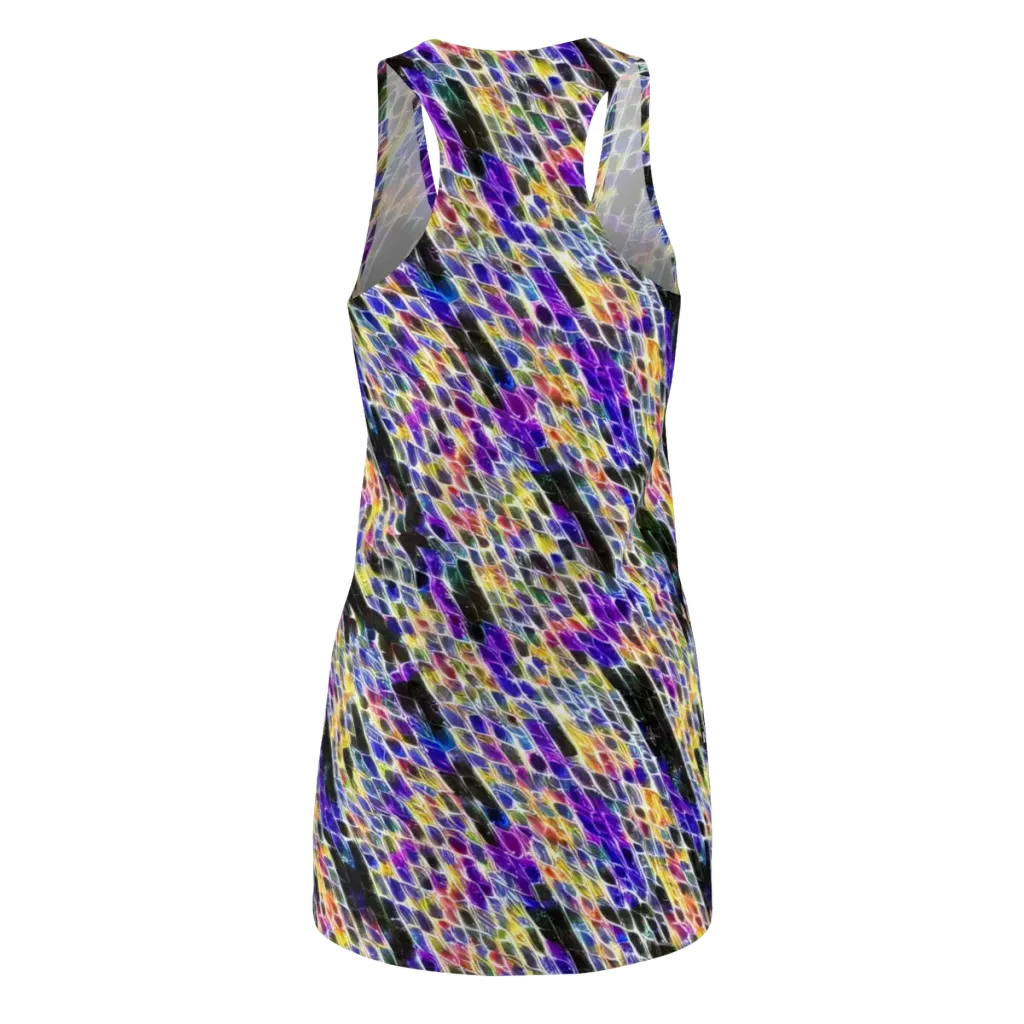 Violet Shatter on Racerback Dress — Back